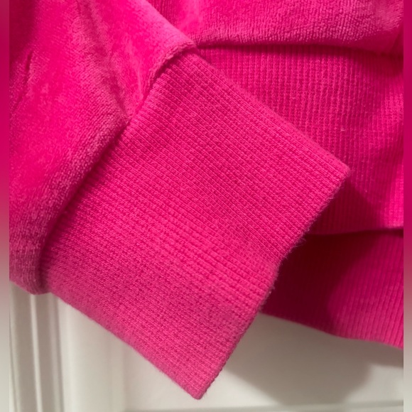 SOLD! Victoria's Secret PINK Bling Sequin LOVE PINK Logo Velour Full Zip Hoodie - Picture 4 of 16